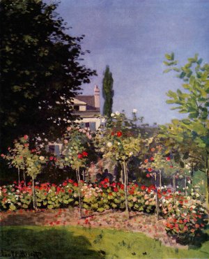 Bluehender Garten in Sainte Adresse Kunstdruck