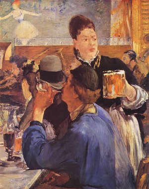 Bierkellnerin Kunstdruck