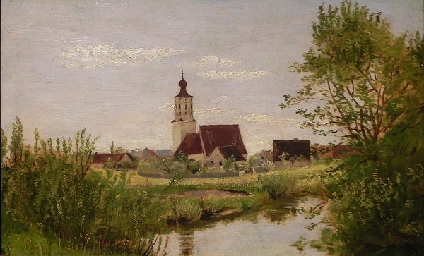 Landschaft mit Kirche