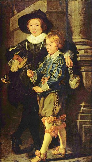 Portrait von Albert und Nicolas Soehne des Kuenstlers Kunstdruck